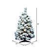 Vickerman 36" Flocked Alaskan Pine Christmas Tree with Warm White LED Lights Image 2