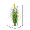 Vickerman 37" Artificial  Green Grass and Daisies Image 1