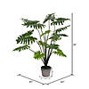 Vickerman 38" Artificial Potted Grand Philodendron Bush Image 3