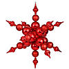 Vickerman 39" Red Shiny and Glitter Radical Snowflake Christmas Ornament Image 1