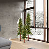 Vickerman 4' 5' 6' Natural Alpine Artificial Christmas Tree Set, Multi-colored LED Lights, Set of 3 Image 1