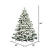 Vickerman 4.5' Flocked Alaskan Pine Christmas Tree - Unlit Image 1