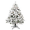 Vickerman 4.5' Flocked Alaskan Pine Christmas Tree with Clear Lights Image 1