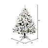 Vickerman 4.5' Flocked Alaskan Pine Christmas Tree with Clear Lights Image 3