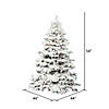 Vickerman 4.5' Flocked Alaskan Pine Christmas Tree with LED Lights Image 1