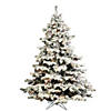 Vickerman 4.5' Flocked Alaskan Pine Christmas Tree with Lights Image 1