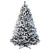 Vickerman 4.5' Flocked Alaskan Pine Christmas Tree with Warm White Lights Image 1