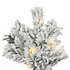 Vickerman 4.5' Flocked Alaskan Pine Christmas Tree with Warm White Lights Image 1