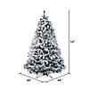 Vickerman 4.5' Flocked Alaskan Pine Christmas Tree with Warm White Lights Image 2