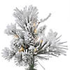 Vickerman 4.5' Flocked Alberta Artificial Christmas Tree, Clear Lights Image 2