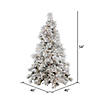 Vickerman 4.5' Flocked Alberta Artificial Christmas Tree, Clear Lights Image 3