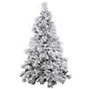 Vickerman 4.5' Flocked Alberta Christmas Tree - Unlit Image 1