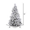 Vickerman 4.5' Flocked Alberta Christmas Tree - Unlit Image 2