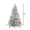 Vickerman 4.5' Flocked Alberta Christmas Tree with LED Lights Image 2
