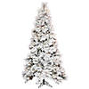 Vickerman 4.5' Flocked Atka Slim Artificial Christmas Tree, Warm White Wide Angle   LED lights Image 1
