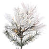 Vickerman 4.5' Flocked Atka Slim Artificial Christmas Tree, Warm White Wide Angle   LED lights Image 2