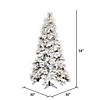 Vickerman 4.5' Flocked Atka Slim Artificial Christmas Tree, Warm White Wide Angle   LED lights Image 3