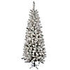 Vickerman 4.5' Flocked Pacific Artificial Christmas Tree, Multi-Colored LED Lights Image 1