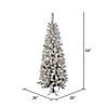Vickerman 4.5' Flocked Pacific Artificial Christmas Tree, Multi-Colored LED Lights Image 3