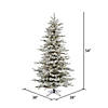 Vickerman 4.5' Flocked Sierra Fir Slim Christmas Tree with LED Lights Image 2