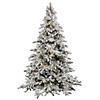 Vickerman 4.5' Flocked Utica Fir Christmas Tree with LED Lights Image 1