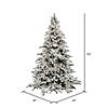 Vickerman 4.5' Flocked Utica Fir Christmas Tree with LED Lights Image 2