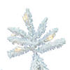 Vickerman 4.5' Flocked White Spruce Christmas Tree with LED Lights Image 1