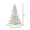 Vickerman 4.5' Flocked White Spruce Christmas Tree with LED Lights Image 2