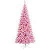 Vickerman 4.5' Pink Fir Slim Artificial Christmas Tree, Pink Dura-lit Incandescent Lights Image 1
