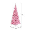 Vickerman 4.5' Pink Fir Slim Artificial Christmas Tree, Pink Dura-lit Incandescent Lights Image 2