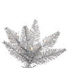 Vickerman 4.5' Silver Tinsel Fir Slim Artificial Christmas Tree, Clear Dura-lit Incandescent Lights Image 1