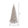 Vickerman 4.5' Silver Tinsel Fir Slim Artificial Christmas Tree, Clear Dura-lit Incandescent Lights Image 2