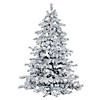 Vickerman 4.5' x 44" Flocked Alaskan Artificial Pre-Lit Christmas Tree Image 1