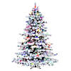 Vickerman 4.5' x 44" Flocked Alaskan Artificial Pre-Lit Christmas Tree Image 1