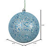 Vickerman 4.75" Baby Blue Sequin Ball Ornament, 4 per Bag Image 1