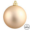 Vickerman 4.75" Champagne Matte Ball Ornament, 4 per Bag Image 3
