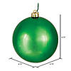 Vickerman 4.75" Green Shiny Ball Ornament, 4 per Bag Image 2