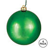 Vickerman 4.75" Green Shiny Ball Ornament, 4 per Bag Image 3