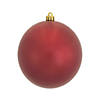 Vickerman 4.75" Red Candy Ball Ornament, 4 per Bag Image 1