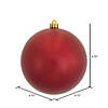Vickerman 4.75" Red Candy Ball Ornament, 4 per Bag Image 4