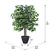 Vickerman 4' Artificial Ficus Bush, Gray Plastic Container Image 1