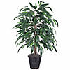 Vickerman 4' Artificial Mango Bush, Rattan Basket Image 1