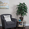 Vickerman 4' Artificial Mango Bush, Rattan Basket Image 1