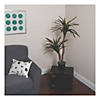 Vickerman 4' Artificial Marginata Bush in Black Pot Image 3