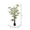 Vickerman 4' Artificial Potted Black Japanese Bamboo Tree Image 2