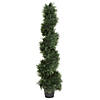 Vickerman 4' Artificial Potted Green Cedar Spiral Tree Image 1