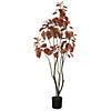 Vickerman 4' Artificial Red Potted Rogot Rurple Tree Image 1