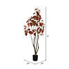 Vickerman 4' Artificial Red Potted Rogot Rurple Tree Image 2