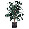 Vickerman 4' Artificial Sakaki Bush, Rattan Basket Image 1