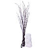 Vickerman 4' Brown Frosted Twig Tree Grove, Warm White 3mm Wide Angle LED lights, 5 Piece Set. Image 2